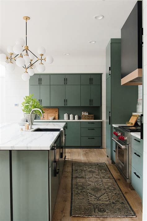 modern green kitchen colors